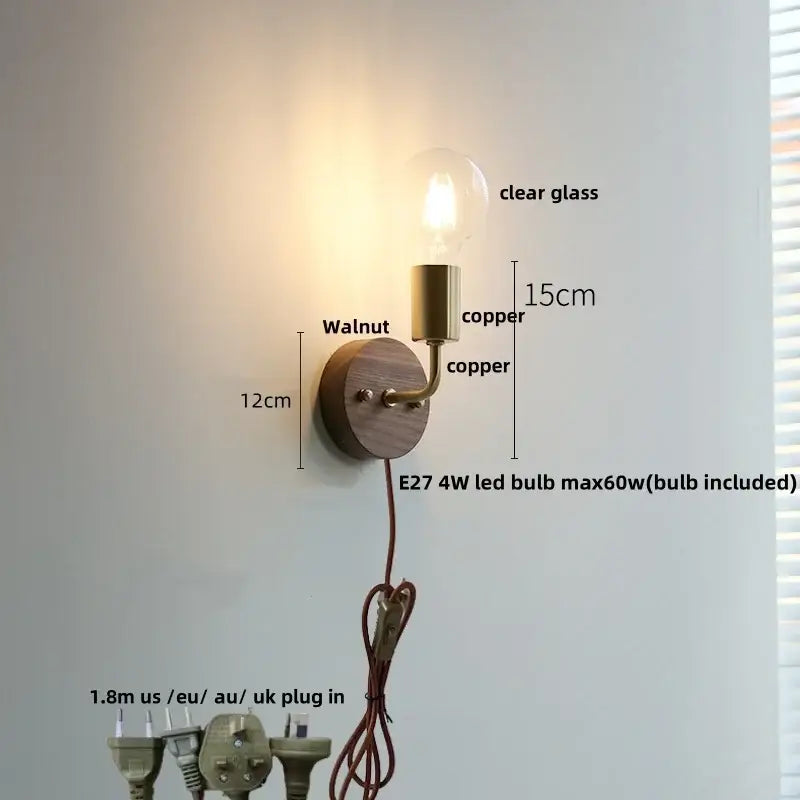 DecorBites™ LED Tiffany Style Wall Lights Pull Chain Sconce Colorful Glass Stair Fixture