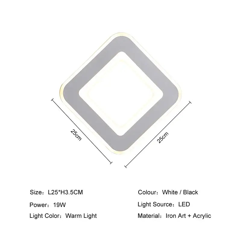 DecorBites™ LED Touch Switch Wall Light, Modern Bedroom Bedside Lamp, 15W