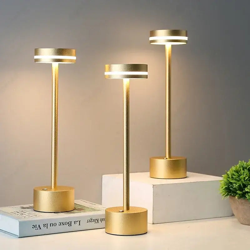 DecorBites™ LED Touch Table Lamp: Rechargeable Three-tone Lighting for Living Room, Bedroom, Study.