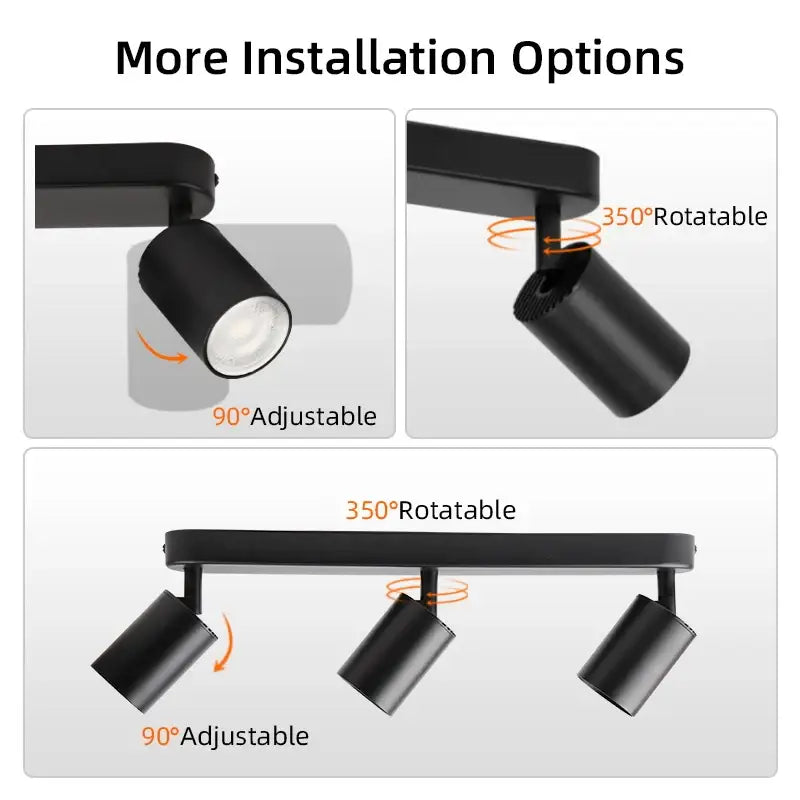 DecorBites™ LED Track Spot Light GU10 Bulb Replacement Spotlight for Bedroom Corridor Shop