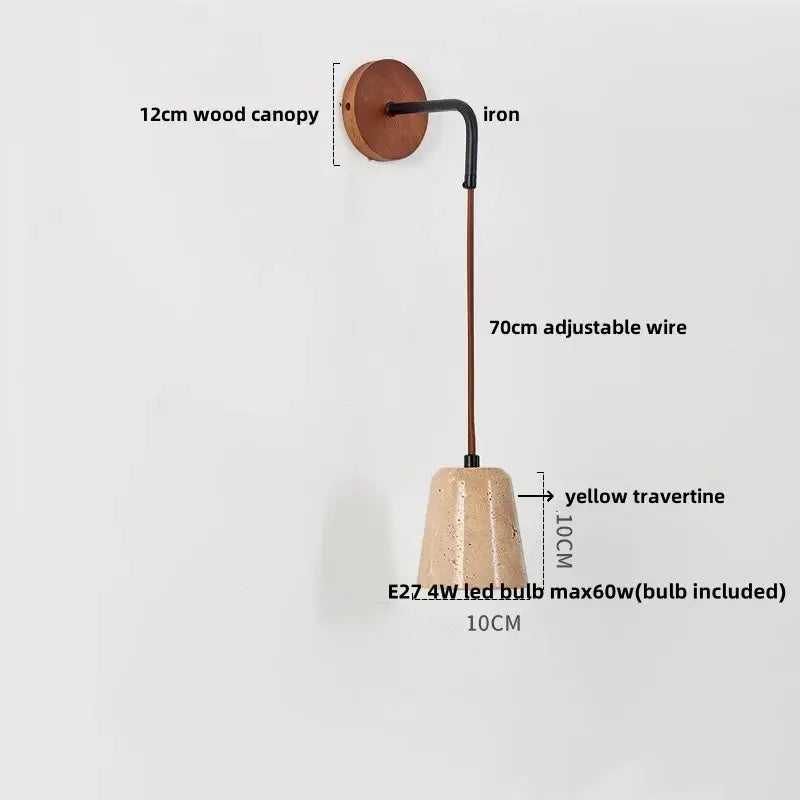 DecorBites™ LED Travertine Stone Wall Lamp - Modern Nordic Stair Light