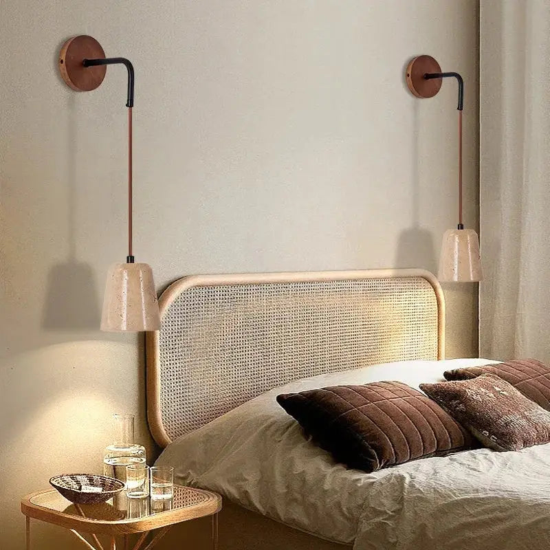 DecorBites™ LED Travertine Stone Wall Lamp - Modern Nordic Stair Light
