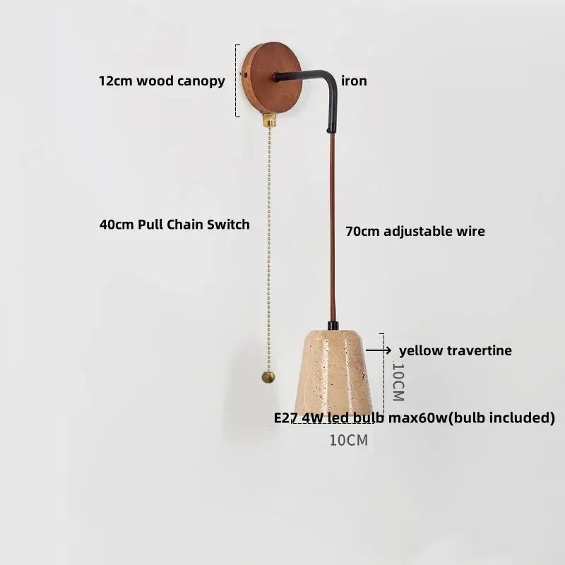 DecorBites™ LED Travertine Stone Wall Lamp - Modern Nordic Stair Light