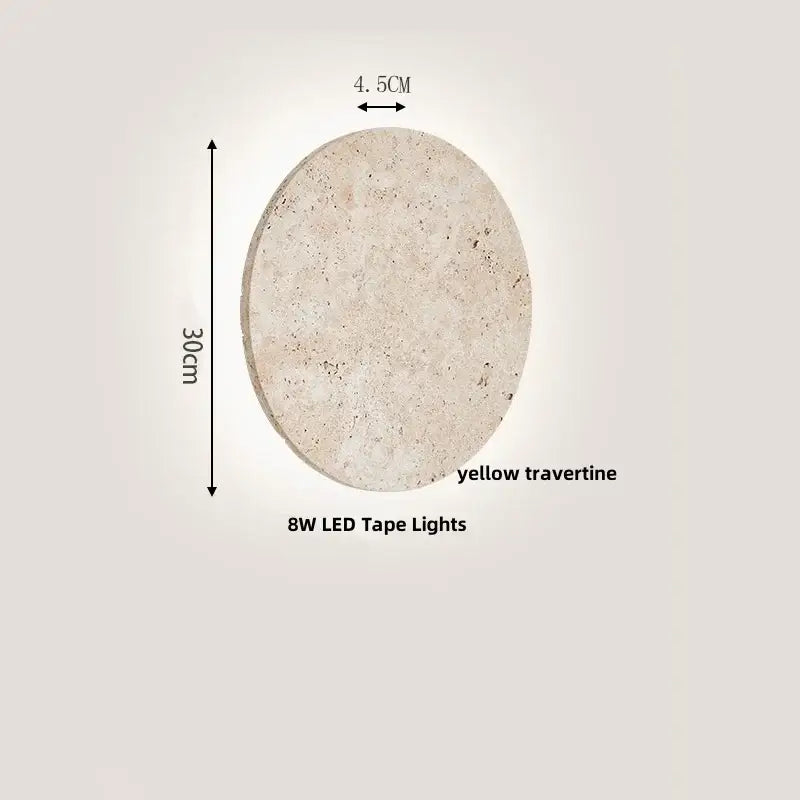 DecorBites™ LED Travertine Wall Light - Natural Yellow Ambiance for Aisle, Study, Porch