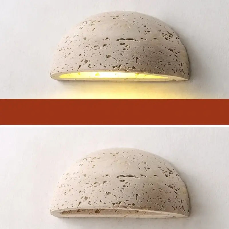 DecorBites™ LED Travertine Wall Light - Natural Yellow Ambiance for Aisle, Study, Porch