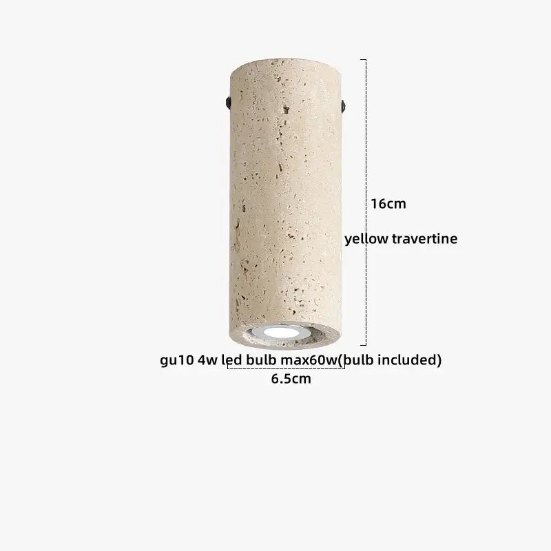 DecorBites™ LED Travertine Wood Ceiling Light Fixture - Modern Nordic Restaurant Balcony Lamp