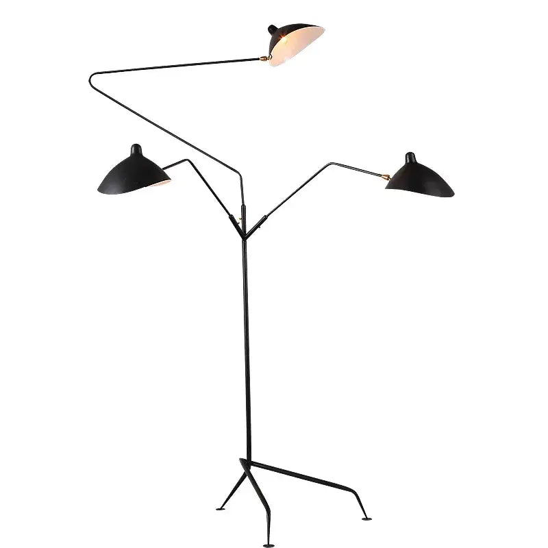 DecorBites™ LED Tripod Floor Lamp Adjustable Spider Arm Standing Light Industrial Loft Decor