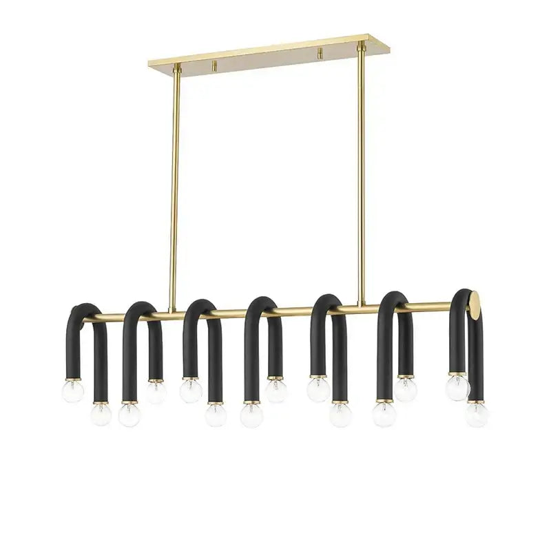 DecorBites™ LED Tube Chandelier Lighting High Ceiling Lustre Hanging Lamps for Home Deco