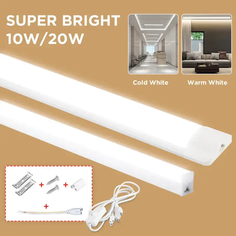 DecorBites™ LED Tube Fixture Lamp Light 220V for Living Room Lighting