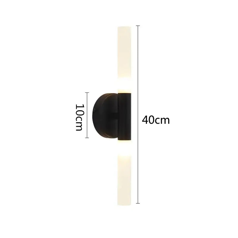 DecorBites™ LED Tube Wall Light for Bedroom Bathroom Foyer Living Room, Modern Metal Up Down Lamps