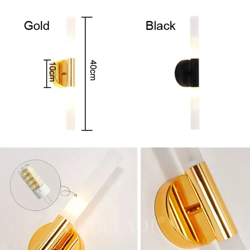 DecorBites™ LED Tube Wall Light for Bedroom Bathroom Foyer Living Room, Modern Metal Up Down Lamps