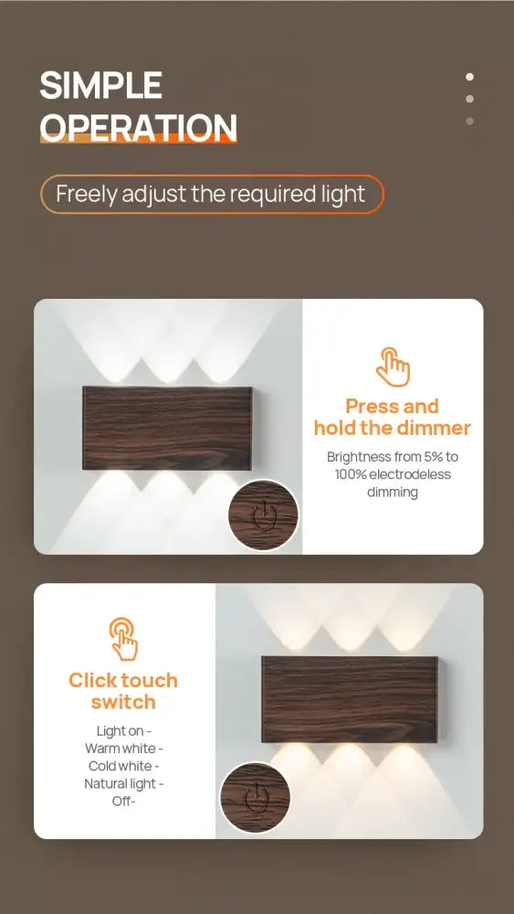 DecorBites™ Led Wall Sconce Battery Operated
