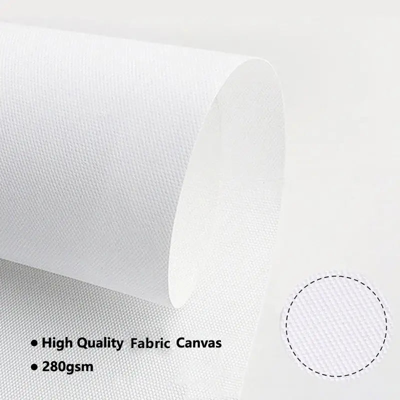White fabric canvas with textured weave 280gsm weight for decorbites lightning mcqueen art prints cars movie theme