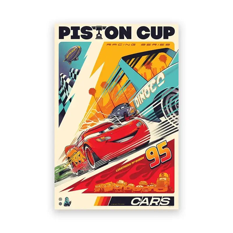 DecorBites™ Lightning McQueen Cartoon Car Art Prints