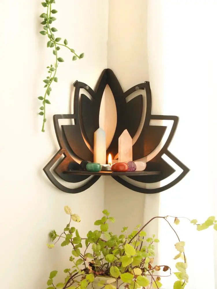 DecorBites™ Lotus Floating Wall Shelf - Multi-Style Home Decor