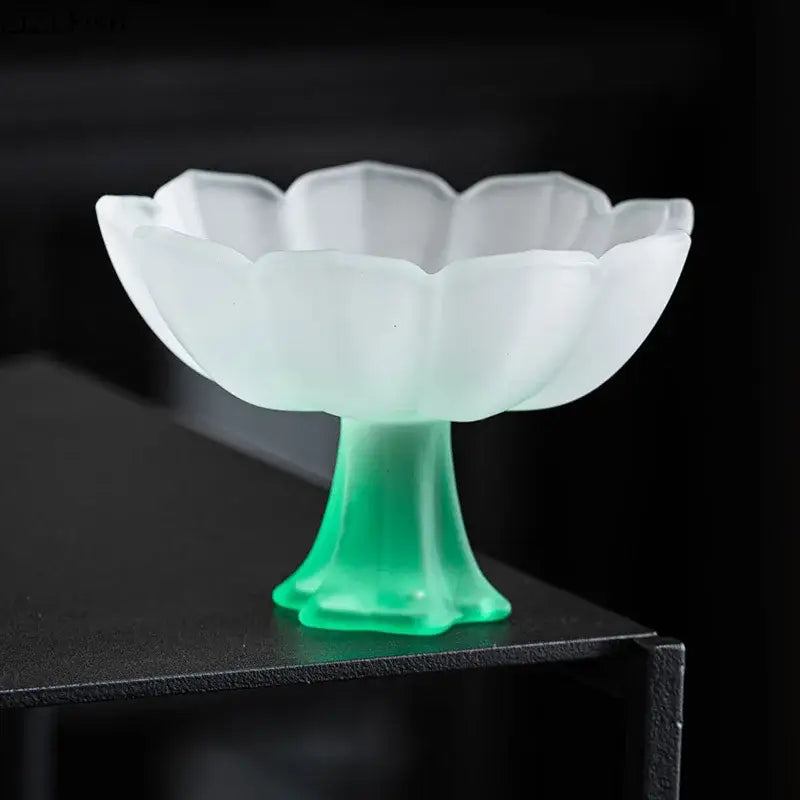 أكواب شاي زجاجية على شكل زهرة اللوتس من DecorBites™ - طقم من قطعتين