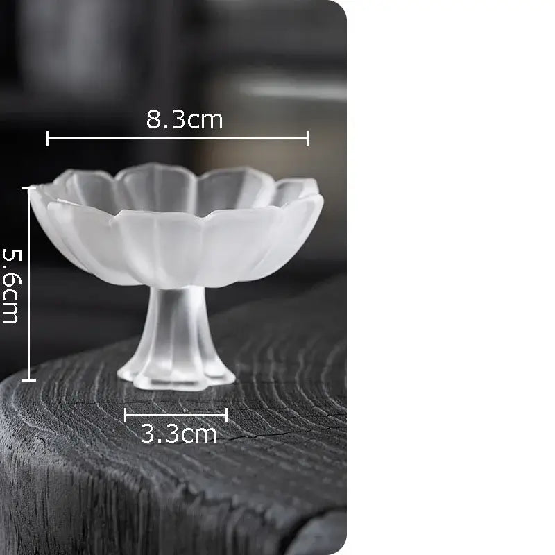 أكواب شاي زجاجية على شكل زهرة اللوتس من DecorBites™ - طقم من قطعتين