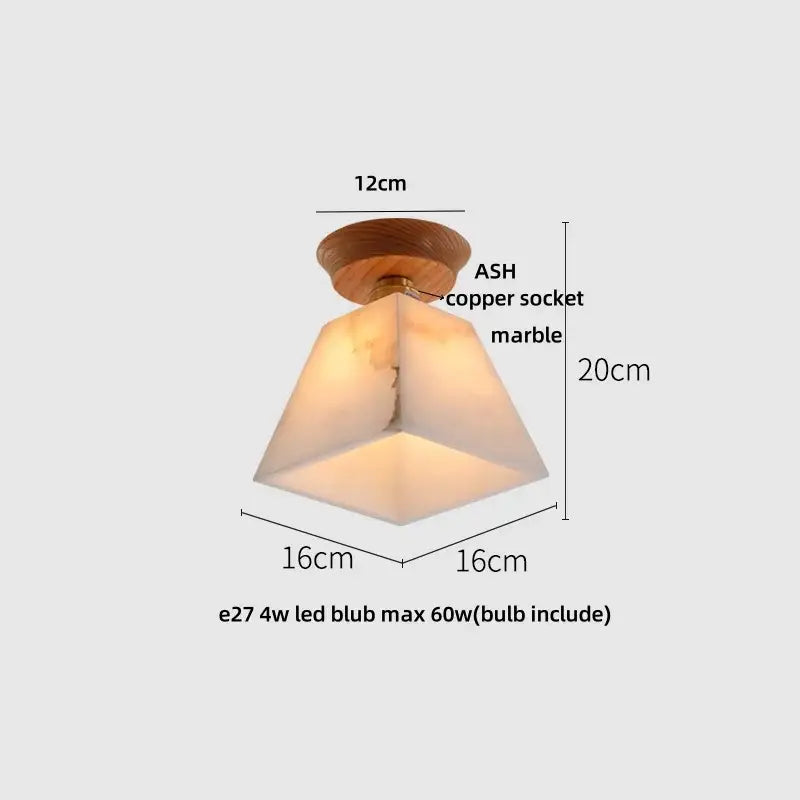 DecorBites™ Lotus Glass LED Ceiling Light with Copper Base - Modern Nordic Design
