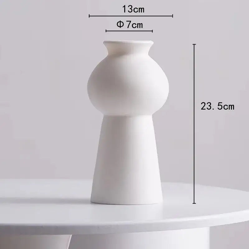 DecorBites™ Lotus Leaf Ceramic Vase for Floral Arrangement and Room Decoration