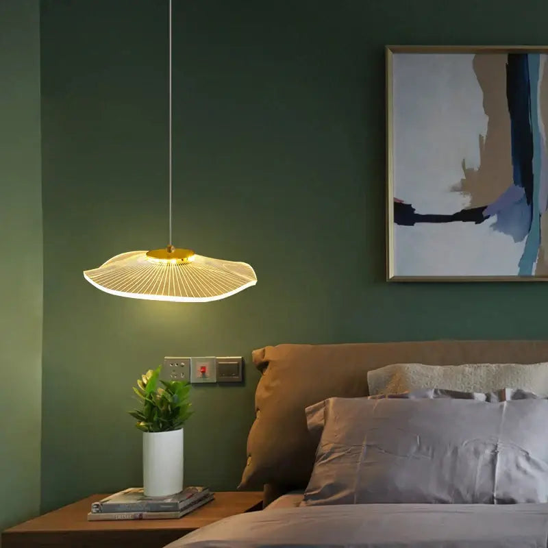 DecorBites™ Lotus Leaf Chandelier: Modern Acrylic Design for Living Room, Bedroom, Aisle Decor