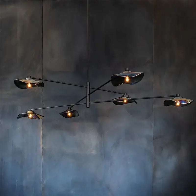 DecorBites™ Lotus Leaf Glass Ceiling Chandelier for Bedroom Living Room Hall Lighting