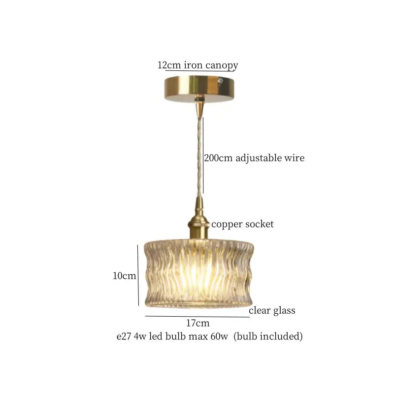 DecorBites™ Lotus Leaf Glass LED Pendant Light - Japanese Style Loft Bar Living Dining Bedroom
