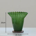 DecorBites™ Lotus Leaf Glass Vase: Elegant Table Decor & Plant Pot for Room Aesthetic