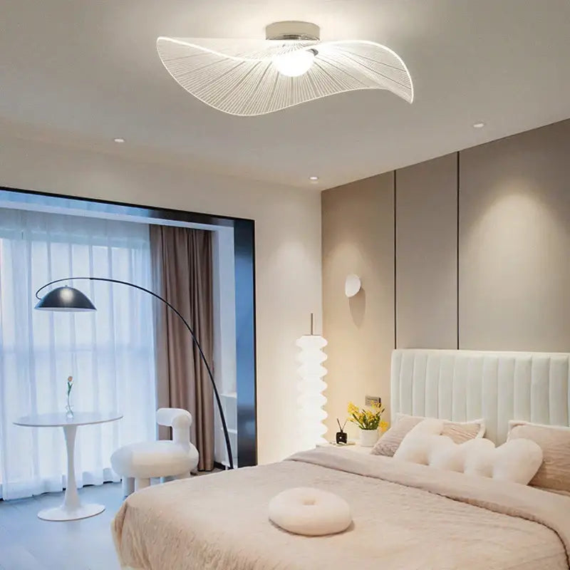 ثريا لوتس ليد من DecorBites™: إضاءة معلقة عصرية بتصميم شمالي قابل للتعتيم لغرفة المعيشة وغرفة النوم