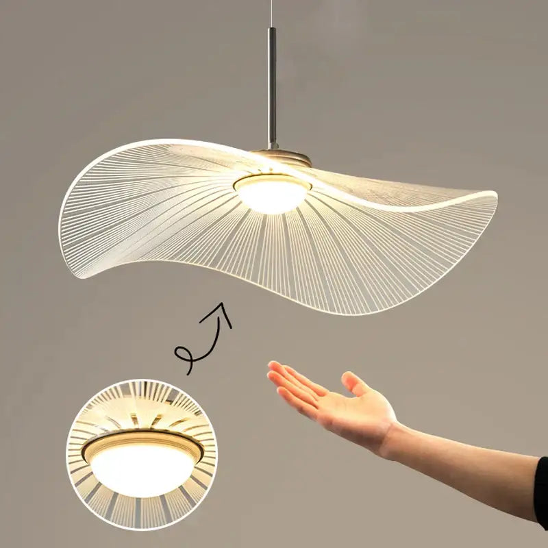 ثريا لوتس ليد من DecorBites™: إضاءة معلقة عصرية بتصميم شمالي قابل للتعتيم لغرفة المعيشة وغرفة النوم