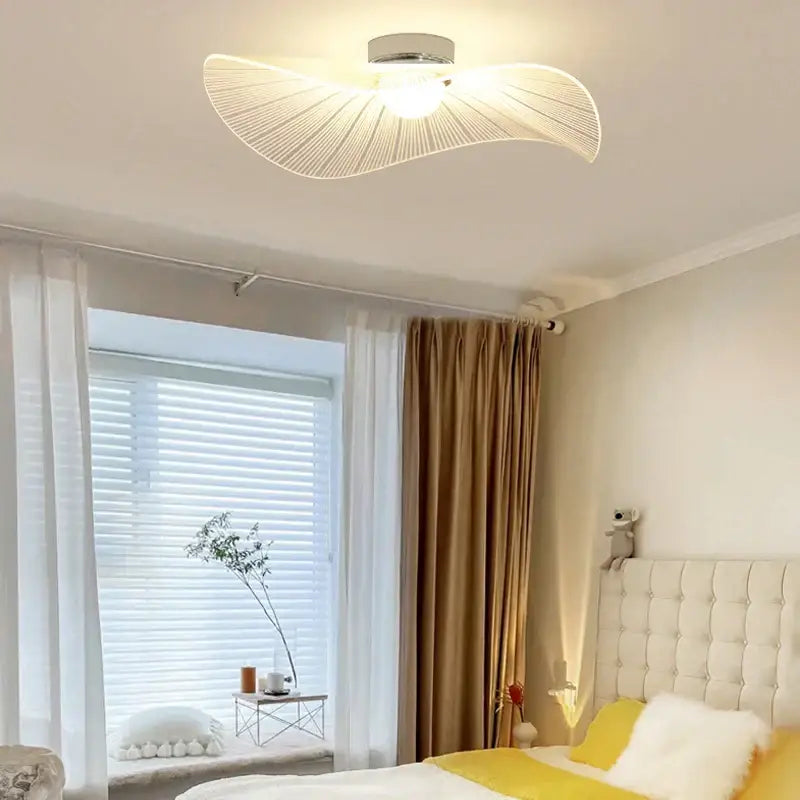 ثريا لوتس ليد من DecorBites™: إضاءة معلقة عصرية بتصميم شمالي قابل للتعتيم لغرفة المعيشة وغرفة النوم