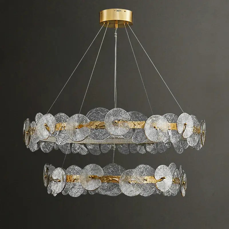 DecorBites™ Lotus Leaf LED Chandeliers: Modern Lighting Fixtures for Living Room, Bedroom, Dining Table