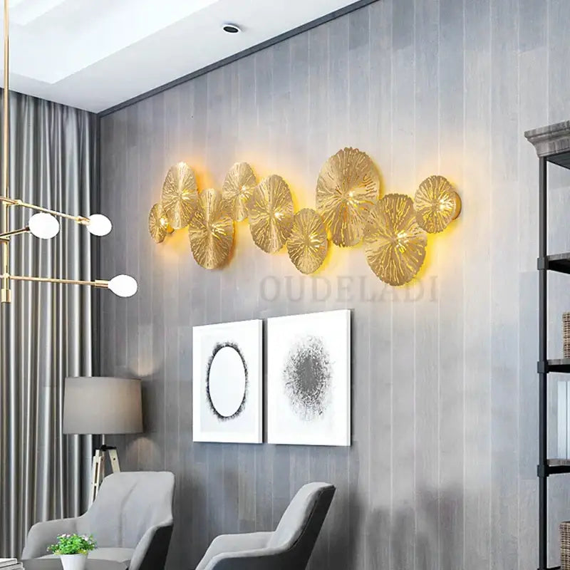 DecorBites™ Lotus Leaf LED Wall Sconce - Copper Industrial Luminaire