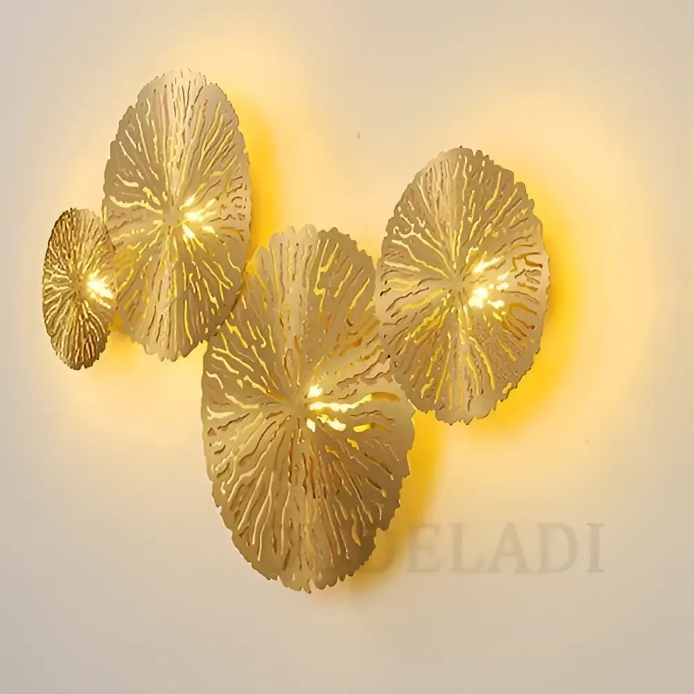 DecorBites™ Lotus Leaf LED Wall Sconce - Copper Industrial Luminaire