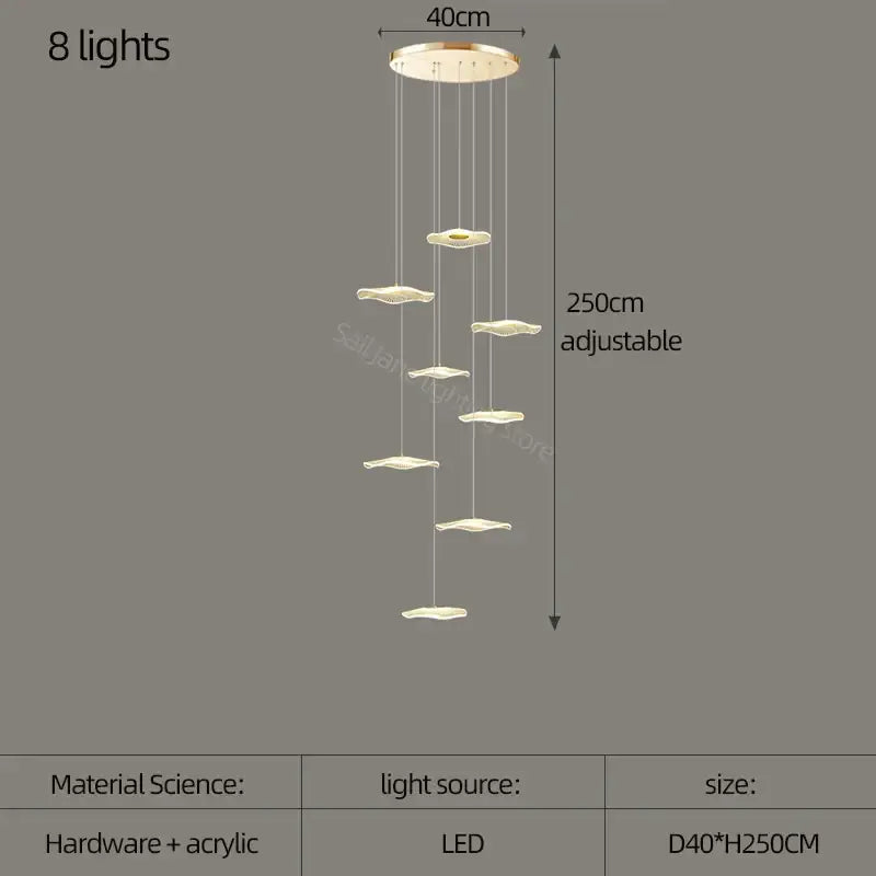 DecorBites™ Lotus Leaf Nordic Chandelier for Elegant Home Decor