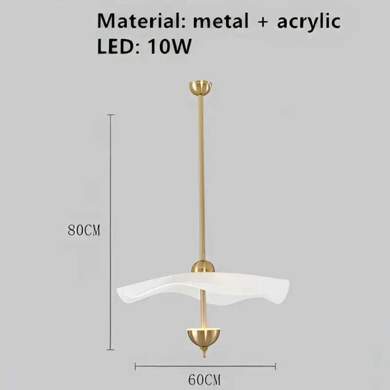 DecorBites™ Lotus Leaf Pendant Lamp - Gold Metal Art Deco Lighting for Home, Restaurant, Shop