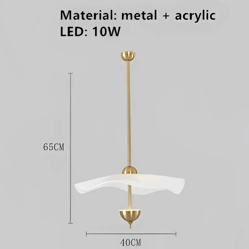 DecorBites™ Lotus Leaf Pendant Lamp - Gold Metal Art Deco Lighting for Home, Restaurant, Shop