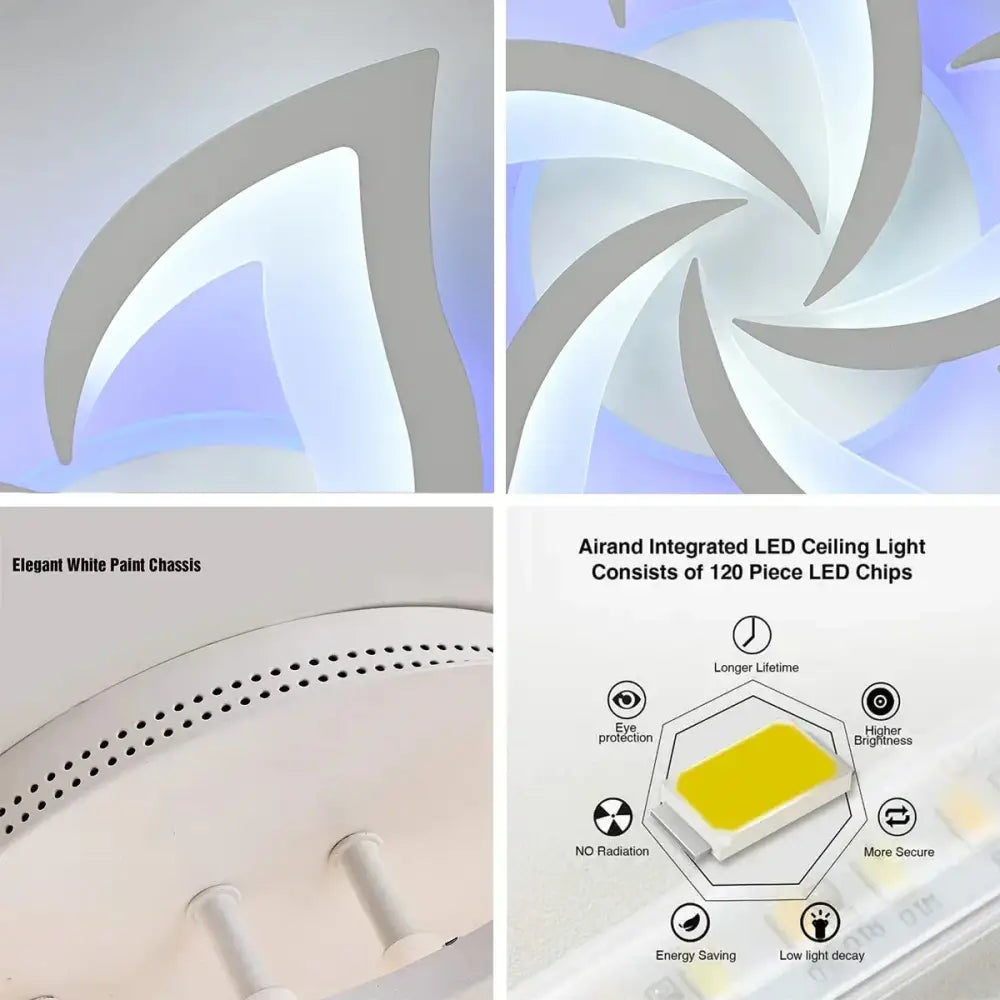 DecorBites™ Lotus LED Chandelier for Living Dining Bedroom Kitchen Art Deco Ceiling Light
