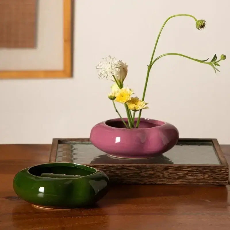 DecorBites™ Lotus Seedpod Ceramic Vase Set