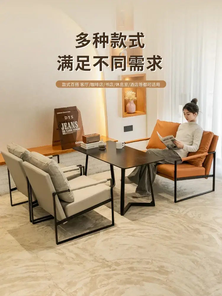 DecorBites™ Lounge Single Sofa Chair for Coffee Shop, Hotel Balcony, Reception Area
