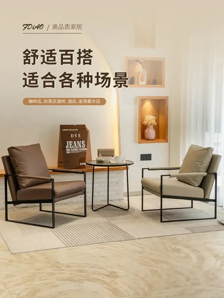 DecorBites™ Lounge Single Sofa Chair for Coffee Shop, Hotel Balcony, Reception Area