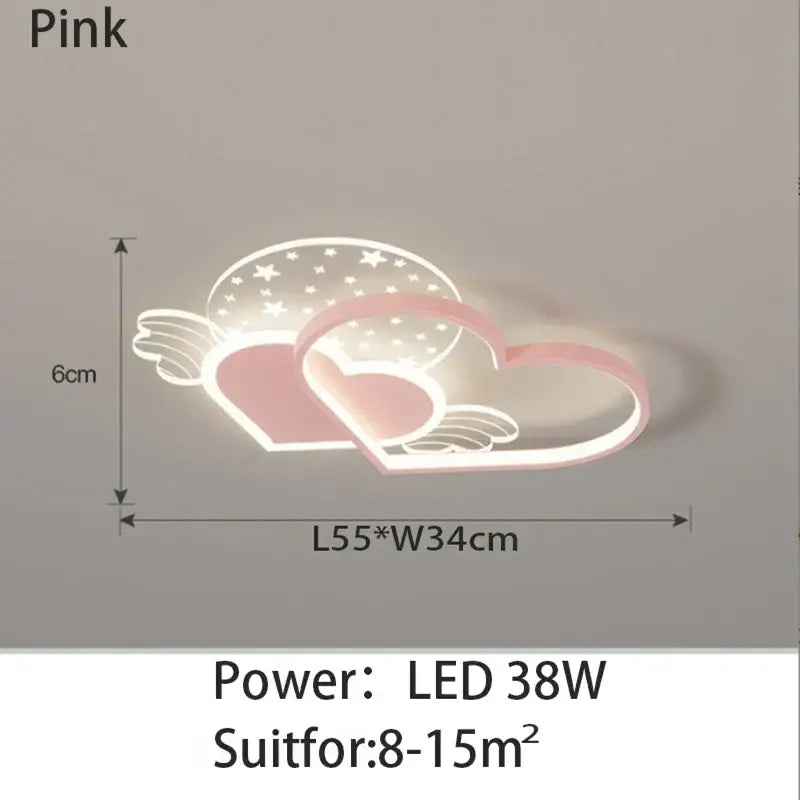 DecorBites™ Love Ceiling Lamp: Modern Adjustable LED Chandelier for Boys & Girls Room