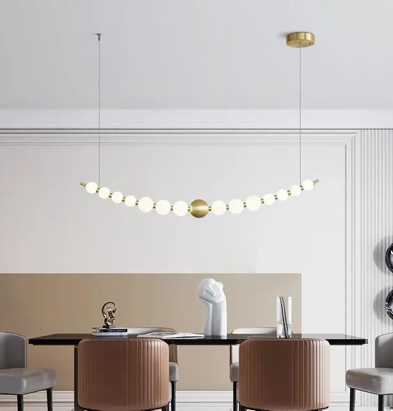 DecorBites™ Love Gold Chrome Chandelier LED Suspension Lighting for Dinning Room