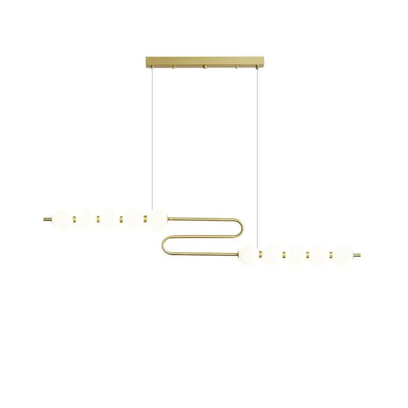 DecorBites™ Love Gold Chrome Chandelier LED Suspension Lighting for Dinning Room