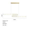 DecorBites™ Love Gold Chrome Chandelier LED Suspension Lighting for Dinning Room