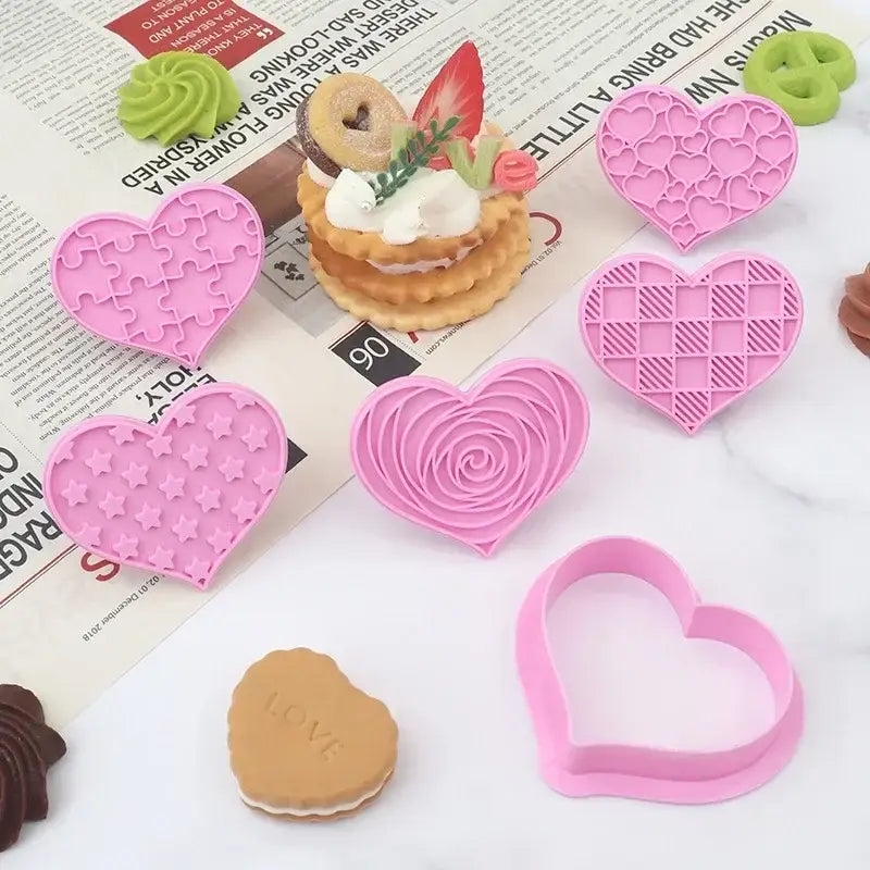 DecorBites™ Love Heart Biscuit Cutter - Valentine's Day Cake Decorating Tools