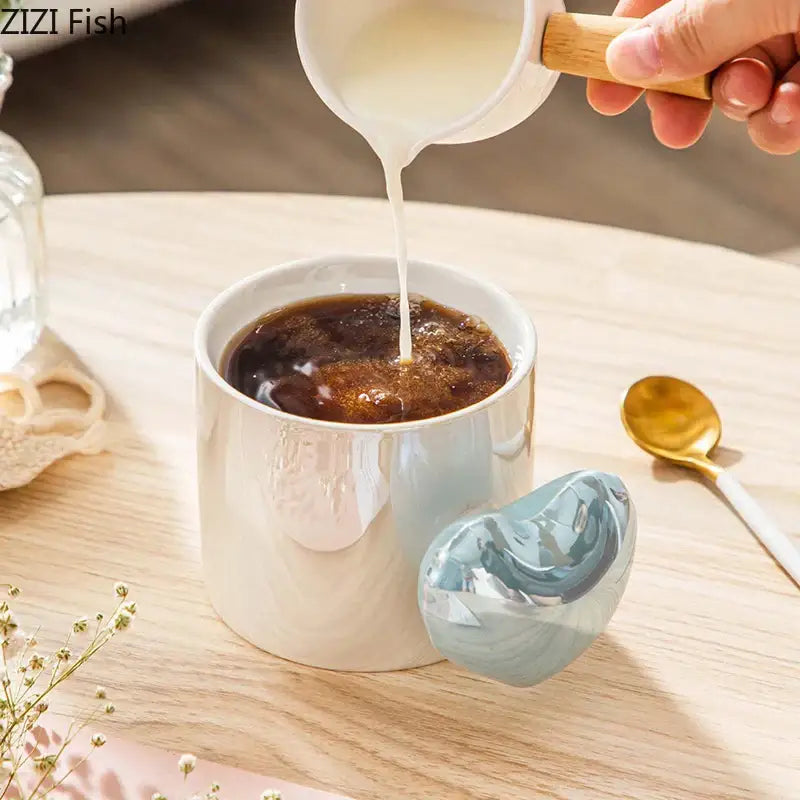 DecorBites™ Love Heart Ceramic Mugs 330ml Dining Coffee Tea Cup Juice Container