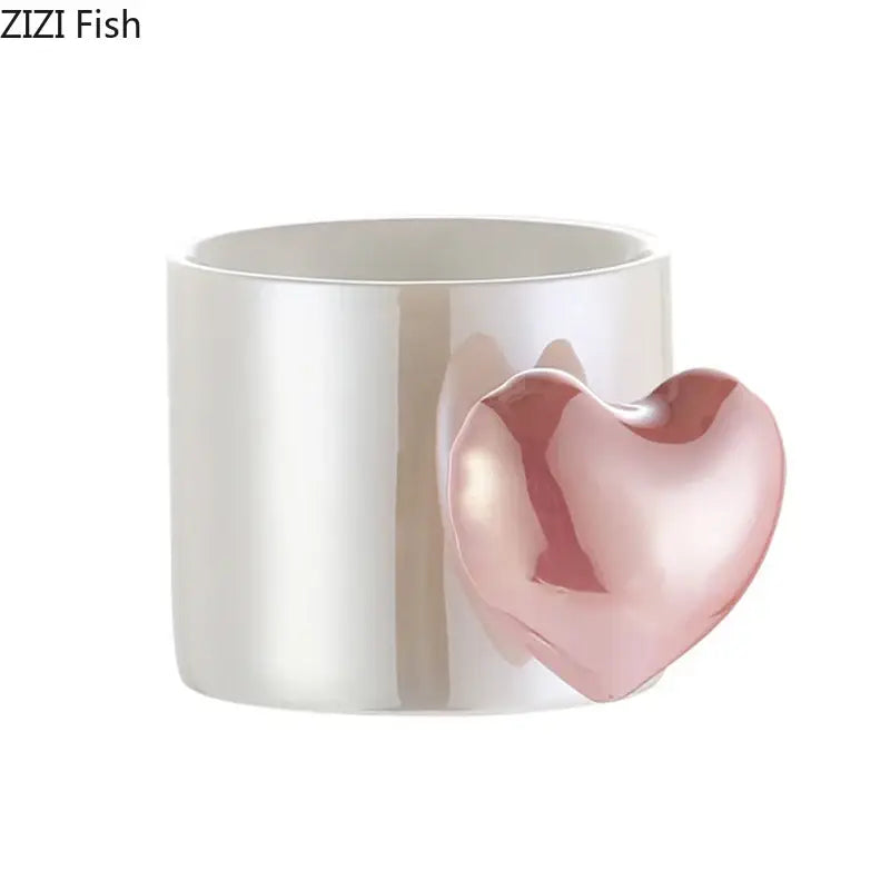 DecorBites™ Love Heart Ceramic Mugs 330ml Dining Coffee Tea Cup Juice Container
