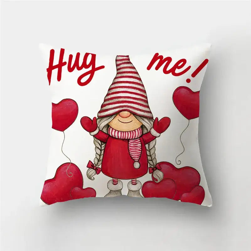 DecorBites™ Love Heart Print Pillow Covers 45x45cm Home Decor Sofa Cushion Case