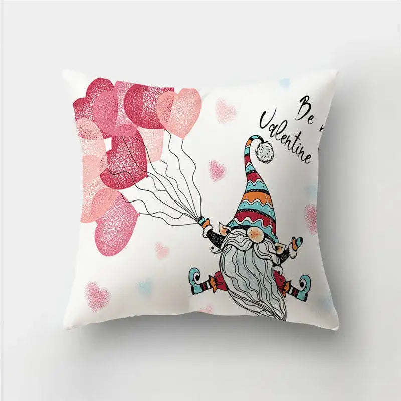 DecorBites™ Love Heart Print Pillow Covers 45x45cm Home Decor Sofa Cushion Case