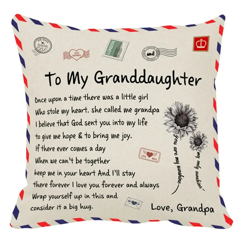 DecorBites™ Love Mom Cushion Cover 45x45cm - Family Anniversary Gift - Nordic Design